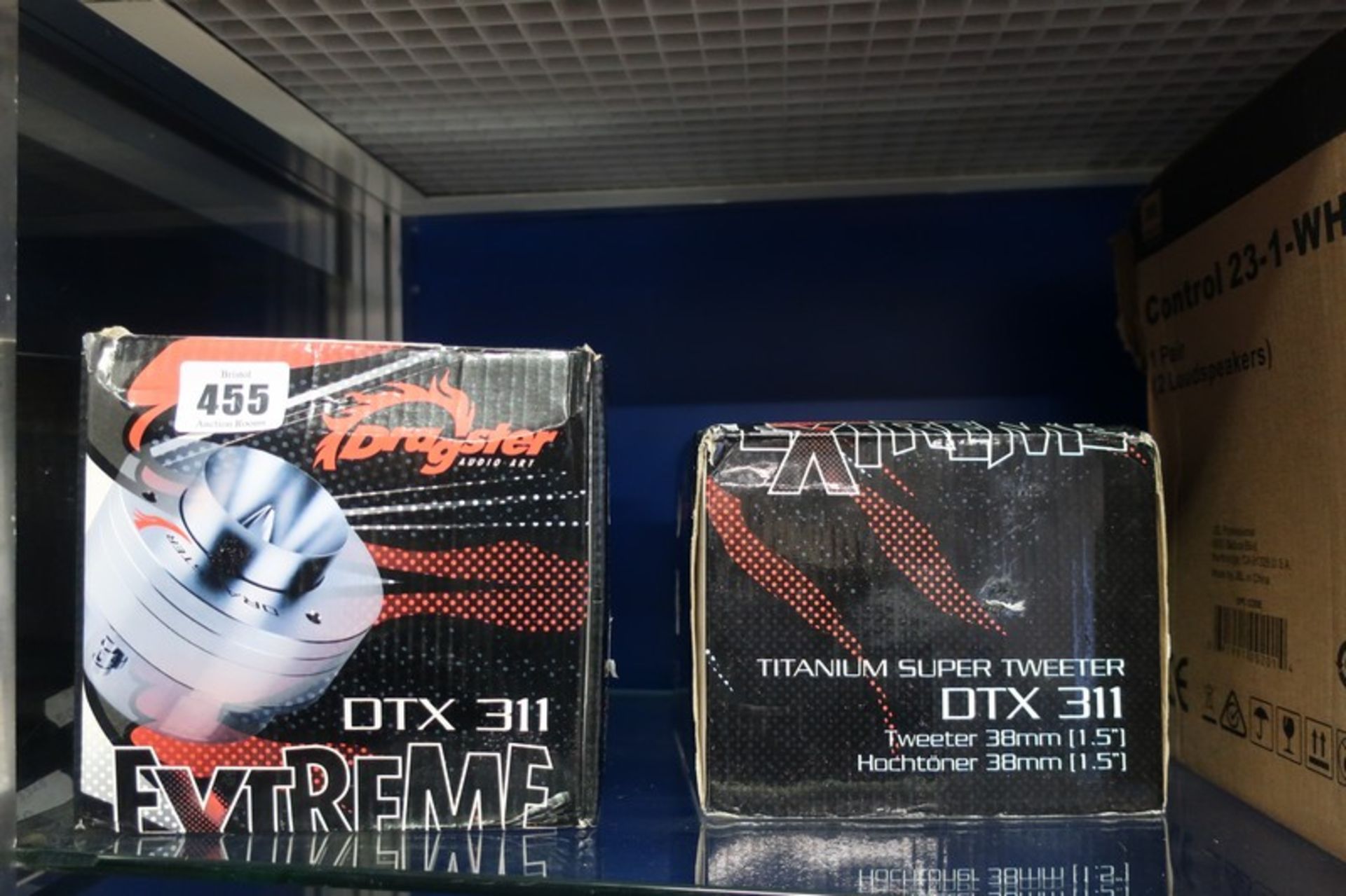 Two boxed as new Dragster DTX 311 Extreme titanium super tweeters.