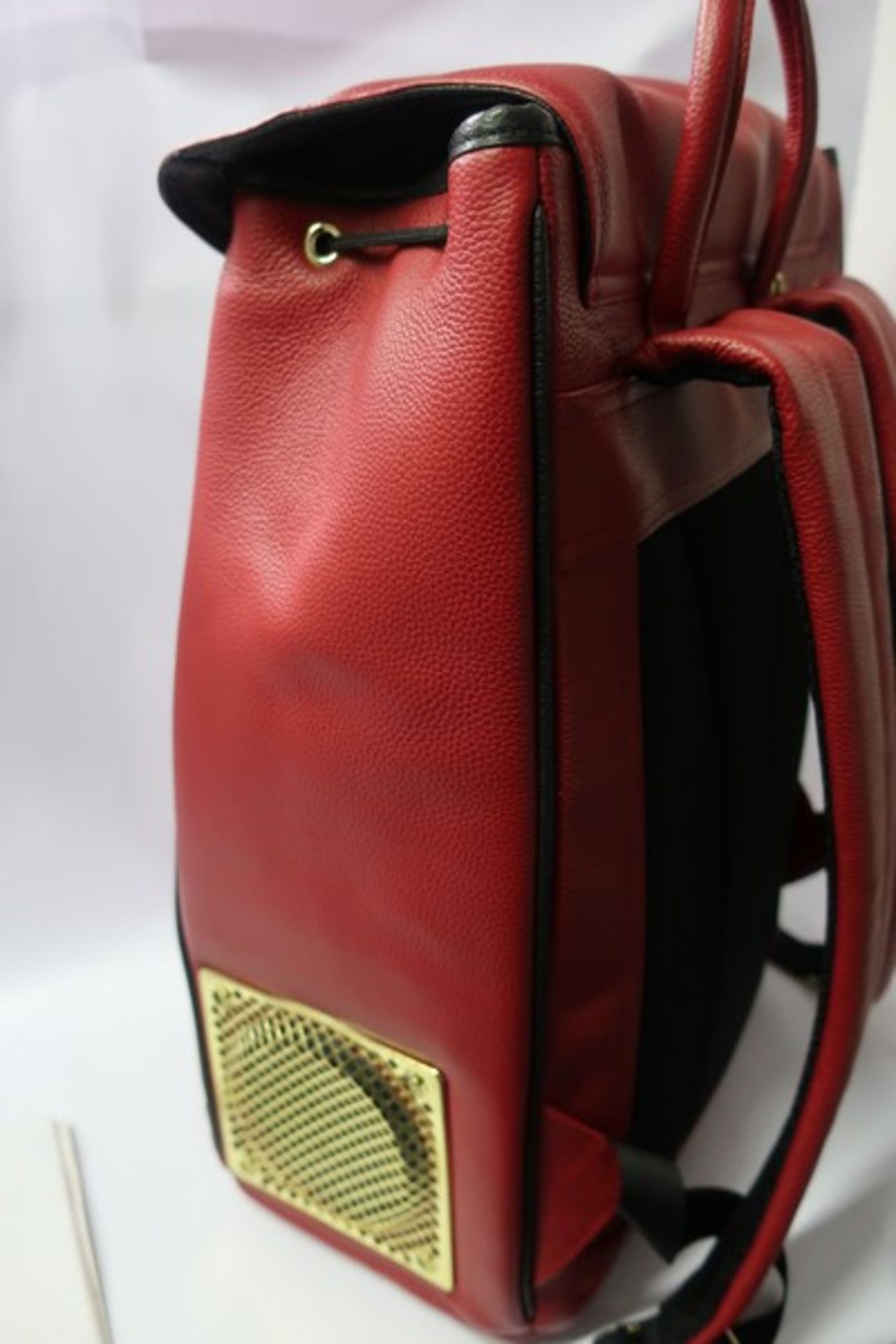 An as new WizPak sound system backpack in red leather with dust bag. - Image 2 of 7