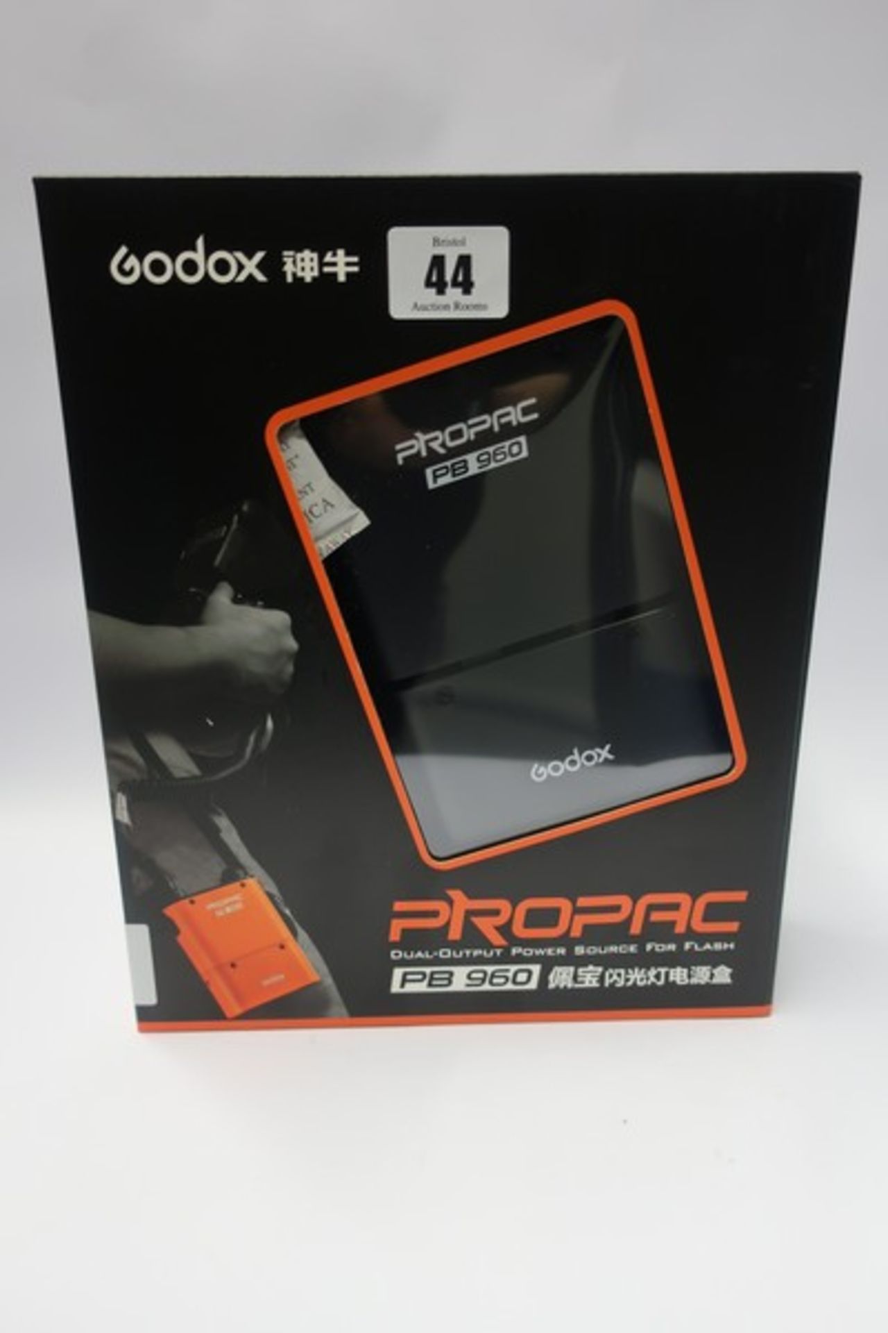 Two boxed as new, Godox Propac PB960 4500mAh Lithium Battery Flash Power Pack's with Dual Output.