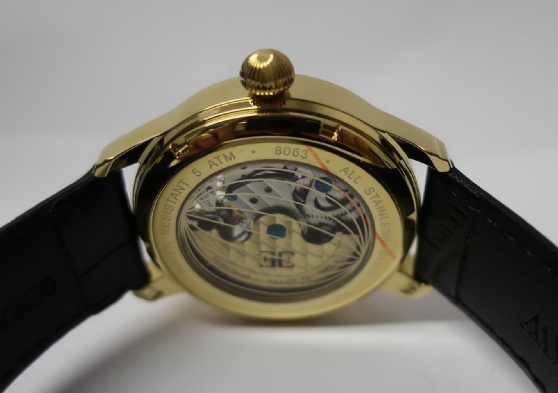 An as newThomas Earnhshaw Longitude Shadow automatic watch with black dial skeleton display and - Image 3 of 3