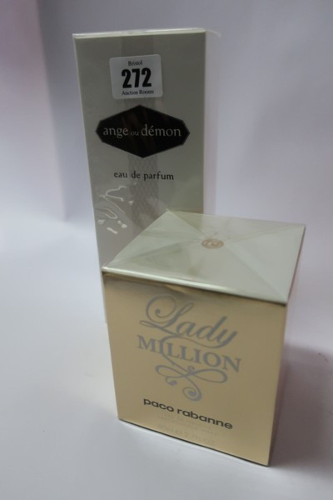 Two Givenchy Ange ou Demon eau de parfum (100ml) and a Paco Rabanne Lady Million eau de toilette (