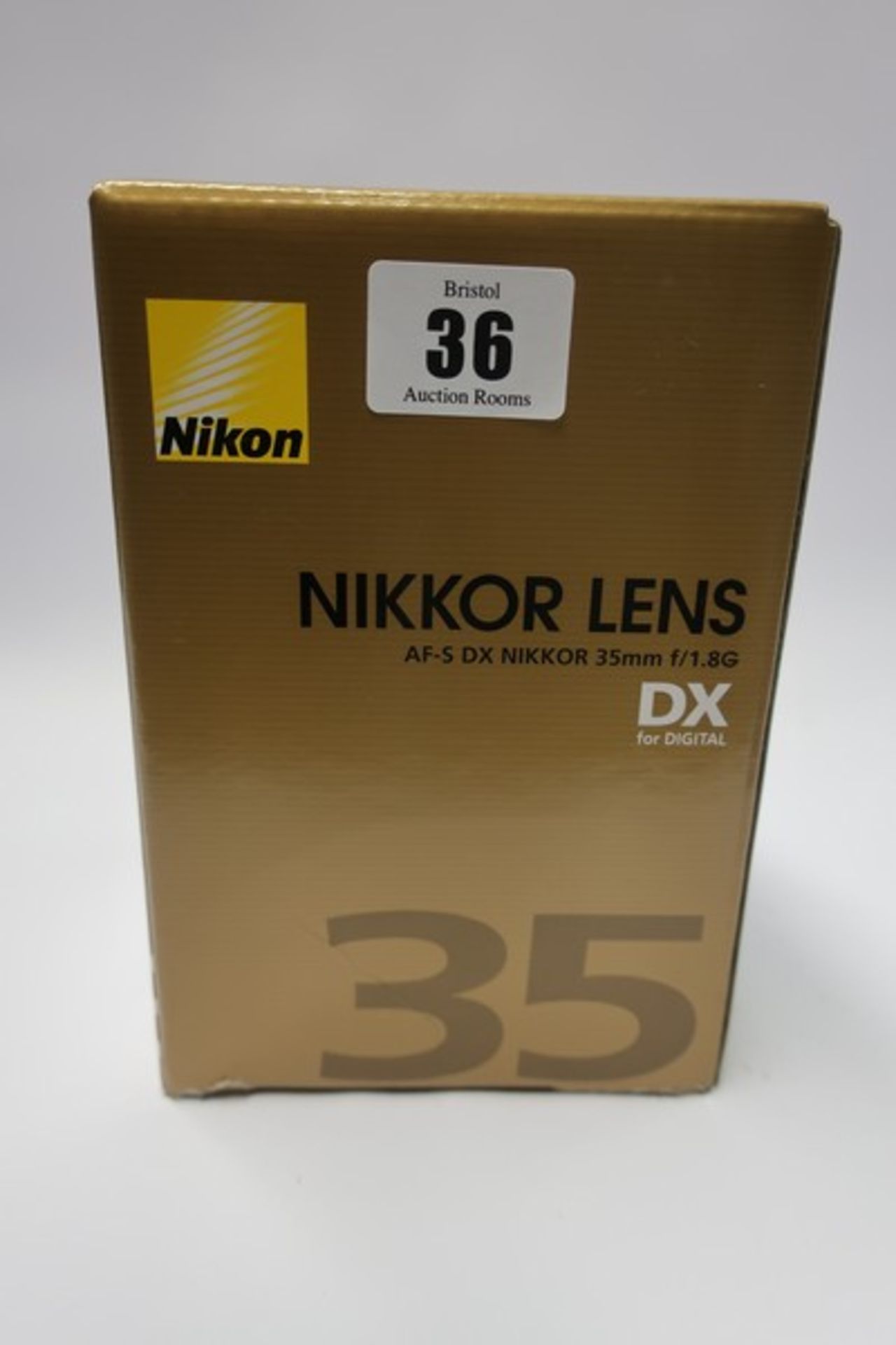 A boxed as new Nikon Nikkor AF-S DX 35mm f/1.8G lens.