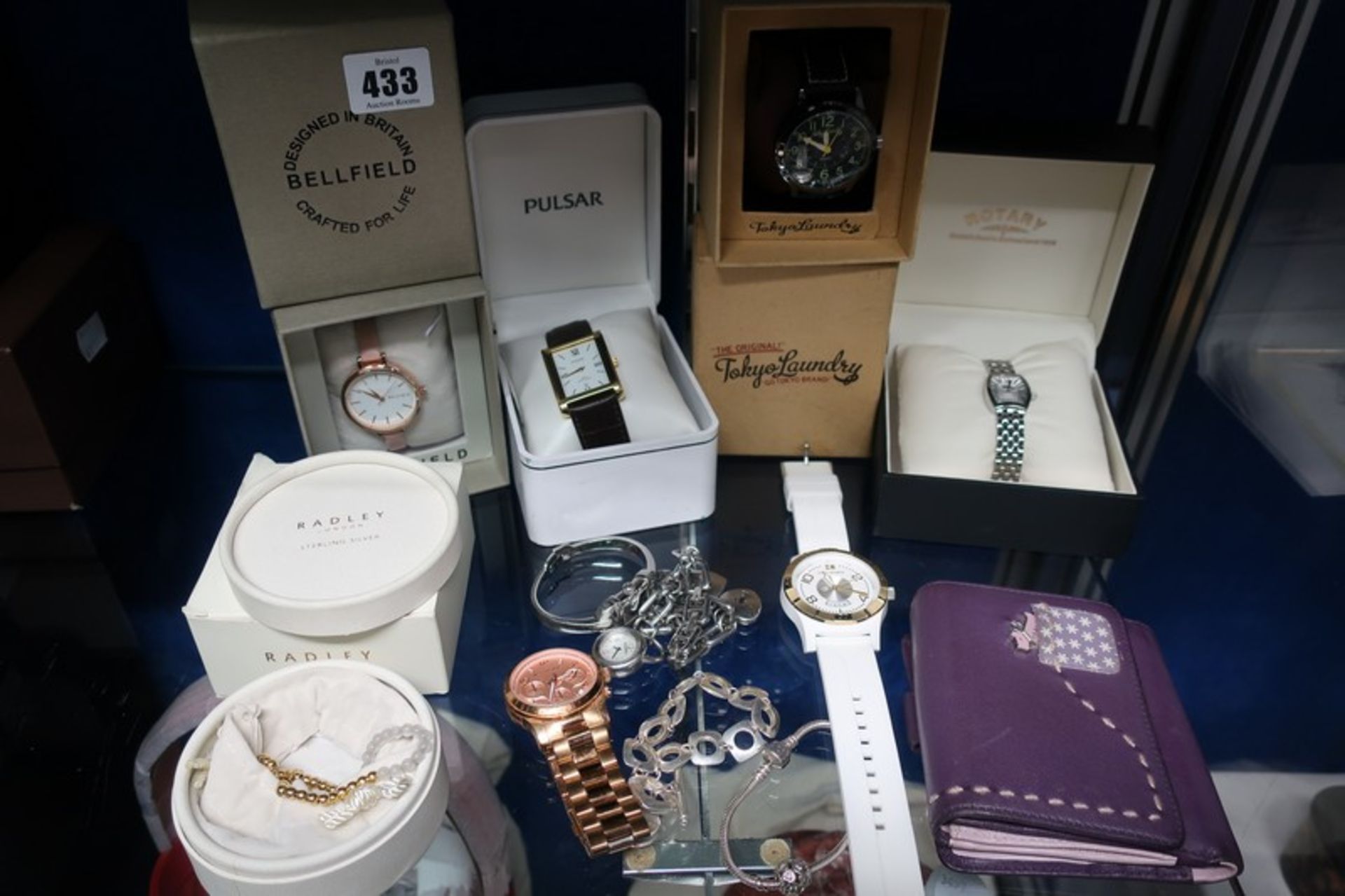 Assorted jewellery and watches to include new examples together with a pre-owned fashion purse.