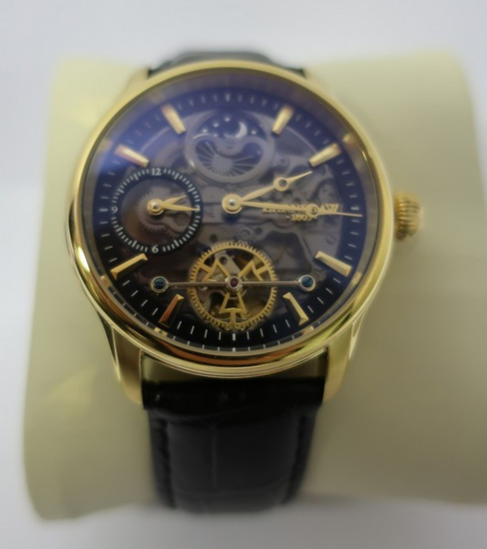 An as newThomas Earnhshaw Longitude Shadow automatic watch with black dial skeleton display and - Image 2 of 3