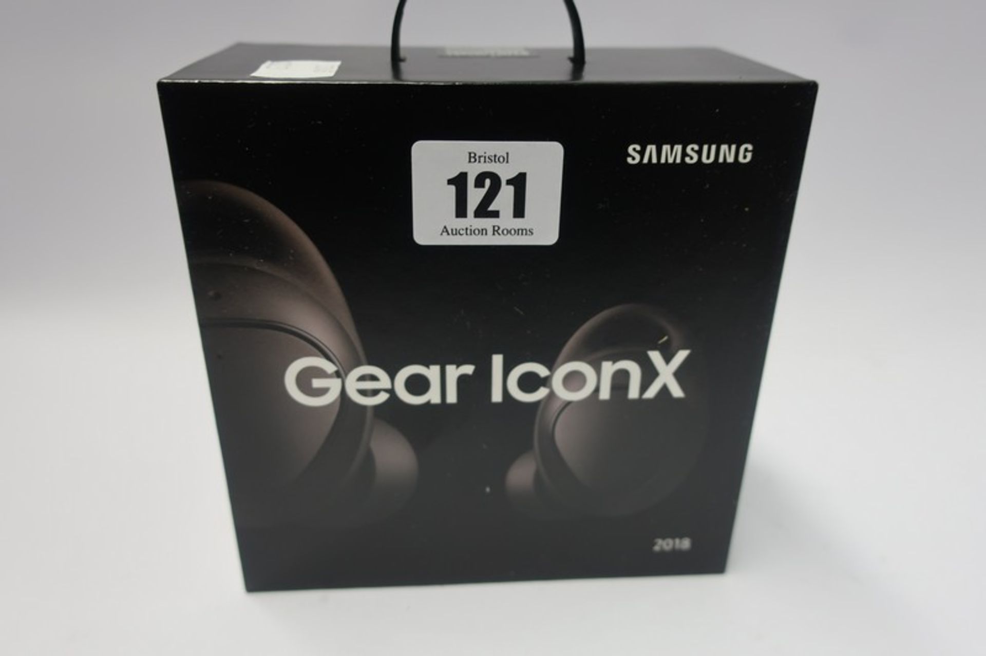 A pair of boxed as new Samsung Gear IconX 2018 in-ear wireless headphones in Black (Box sealed).