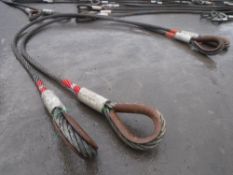 2 x 75t x 8m WIRE ROPE SLING [21] [+ VAT]