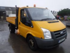 56 reg FORD TRANSIT 100 T350M RWD TIPPER, 1ST REG 10/06, 75929M, V5 HERE, 1 OWNER FROM NEW (DIRECT