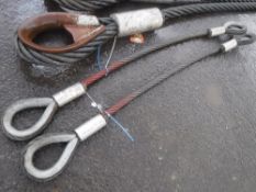 2 x 15t x 2m WIRE ROPE SLING [10] [+ VAT]