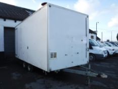 IFOR WILLIAMS 16FT CATERING / BOX TRAILER, SIDE HATCH, COOKER HOOD, DOUBLE SINK, WATER BOILER,