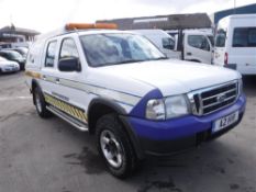 2006 06 reg FORD RANGER DOUBLE CAB 4 X 4 PICKUP C/W TENBY RECOVERY SYSTEM, 1ST REG 03/06, 125787M