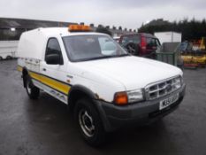 51 reg FORD RANGER 4 X 4 TD PICKUP C/W TRUCKMAN TOP (DIRECT COUNCIL) 1ST REG 09/01, TEST 07/18,