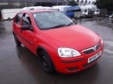 54 reg VAUXHALL CORSA LIFTE CDTI HATCHBACK (DIRECT GTR MANCHESTER FIRE) 1ST REG 01/05, TEST 03/19,