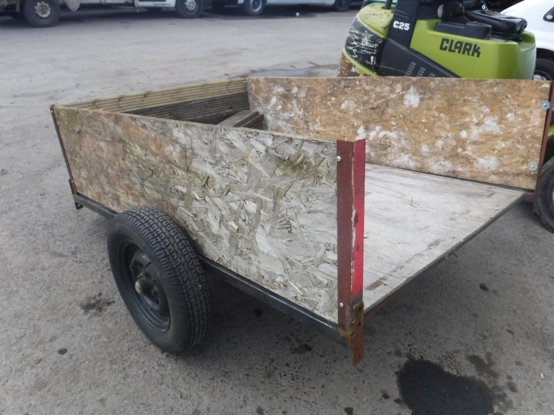 2 WHEEL WOODEN TRAILER [NO VAT] - Bild 2 aus 2