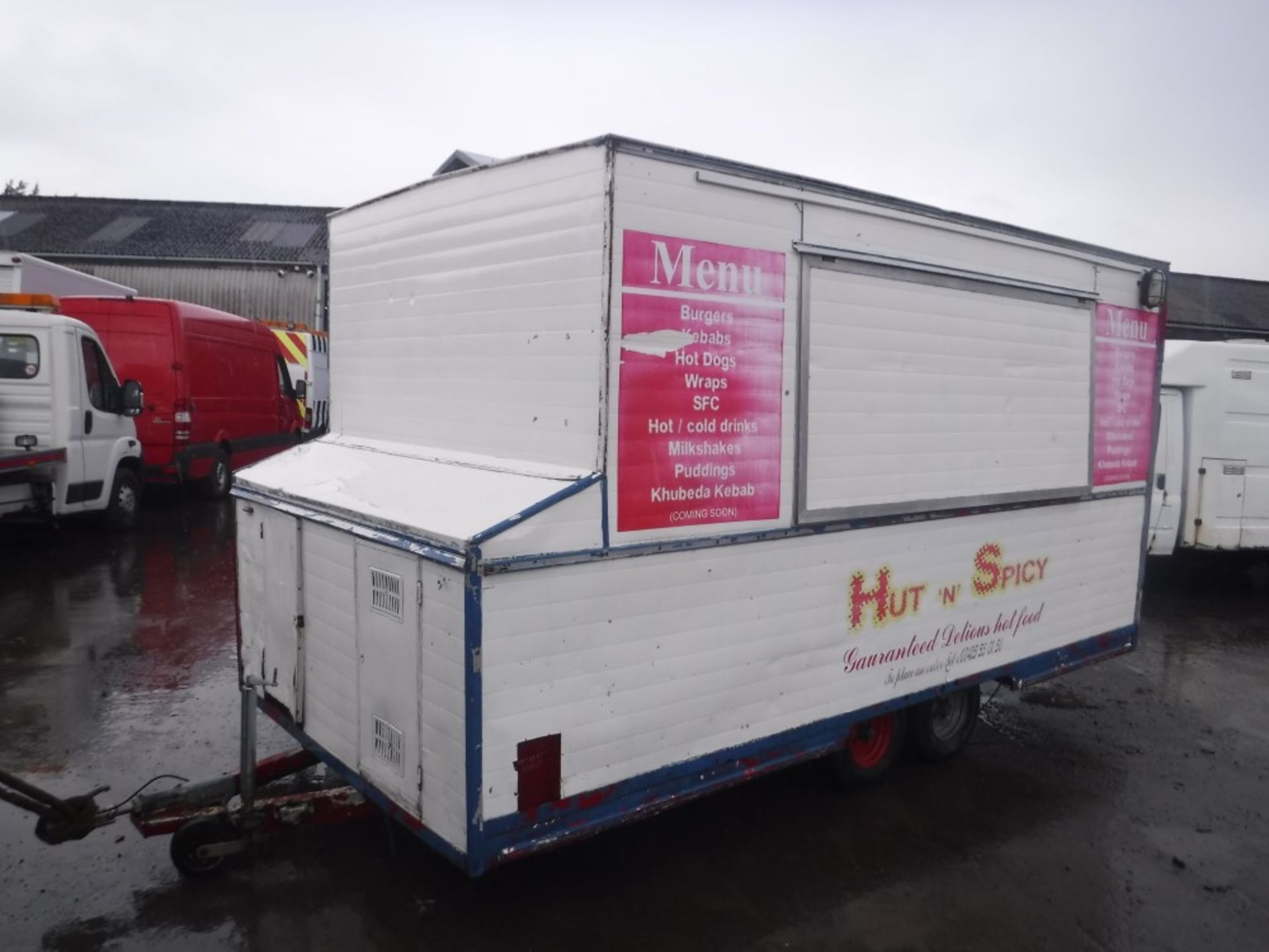 12 ft CATERING TRAILER inc FRIDGE, FRYER, GRILL, SINK, CANOPY & GAS LINE [NO VAT] - Bild 3 aus 5