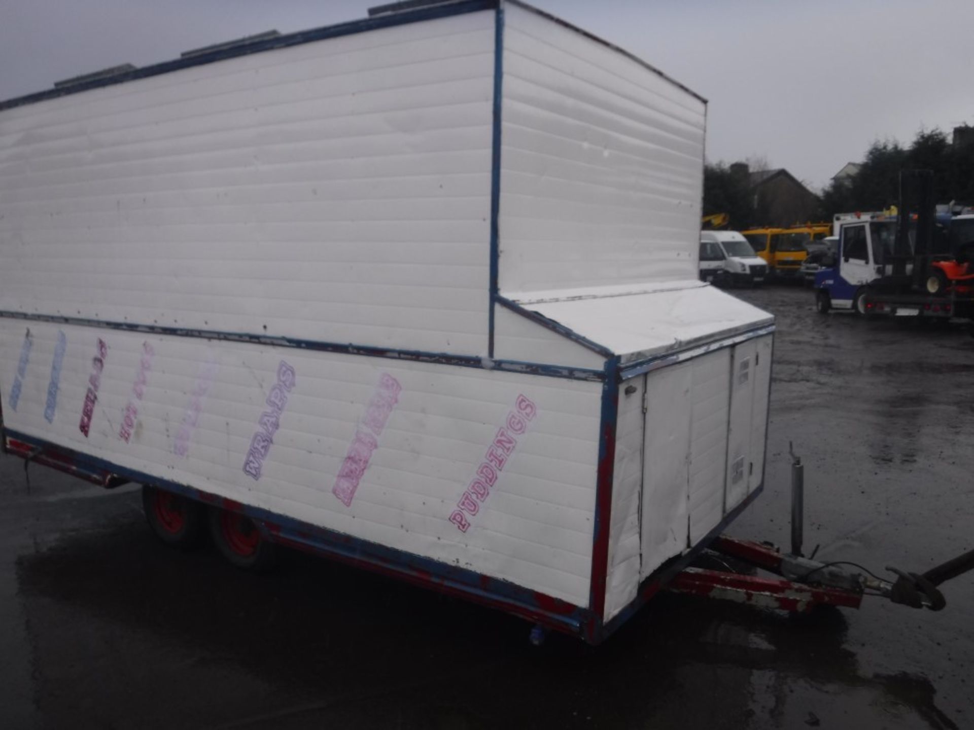 12 ft CATERING TRAILER inc FRIDGE, FRYER, GRILL, SINK, CANOPY & GAS LINE [NO VAT]