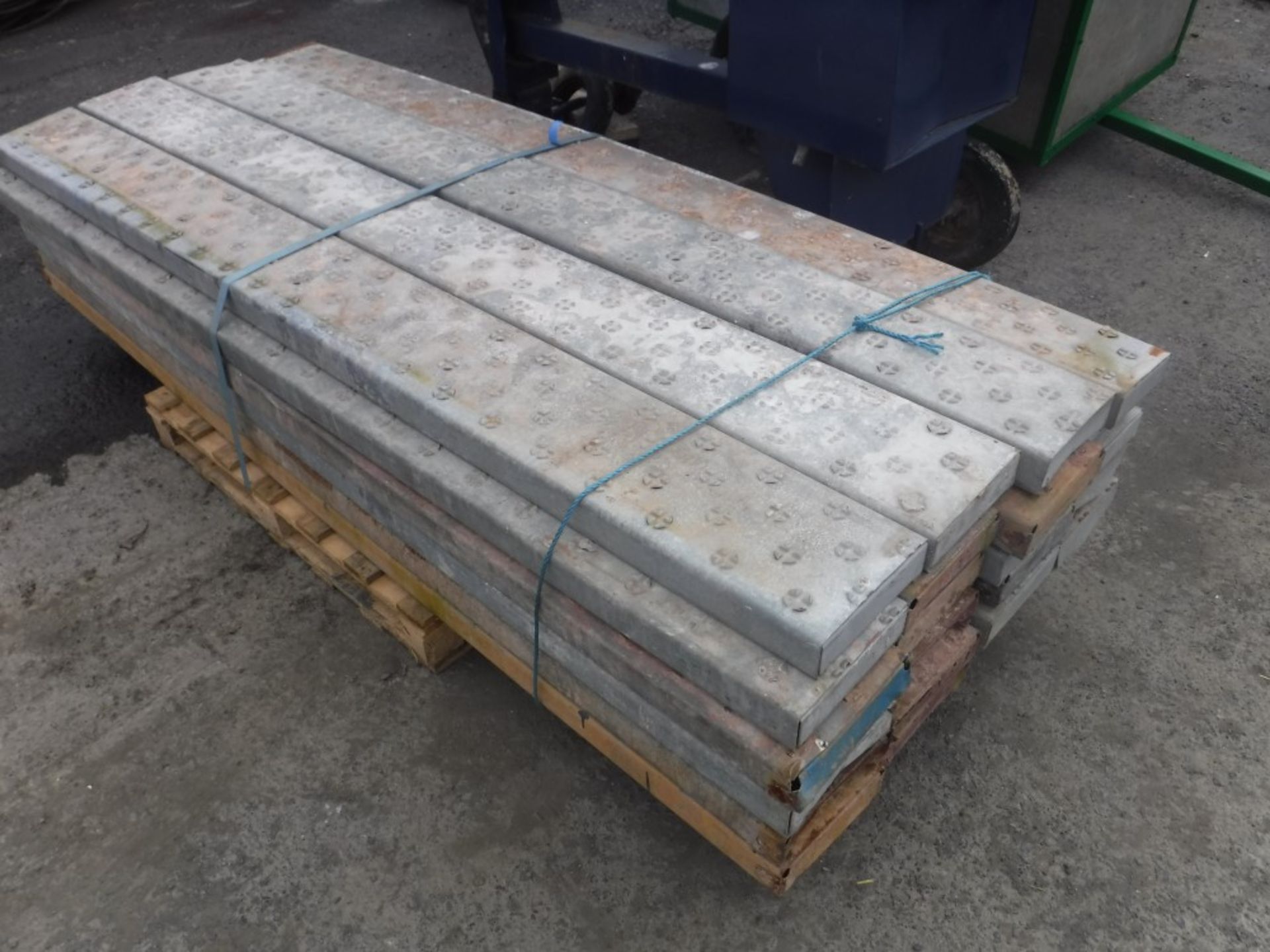 QTY METAL QUICK FORM SCAFFOLD PLANKS, 8FT GALVANISED SCAFFOLD BOARDS [NO VAT]