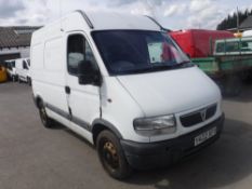 Y reg VAUXHALL MOVANO DTI 3300 SWB (DIRECT NHS) 1ST REG 03/01, 69797M NOT WARRANTED, V5 HERE, 1