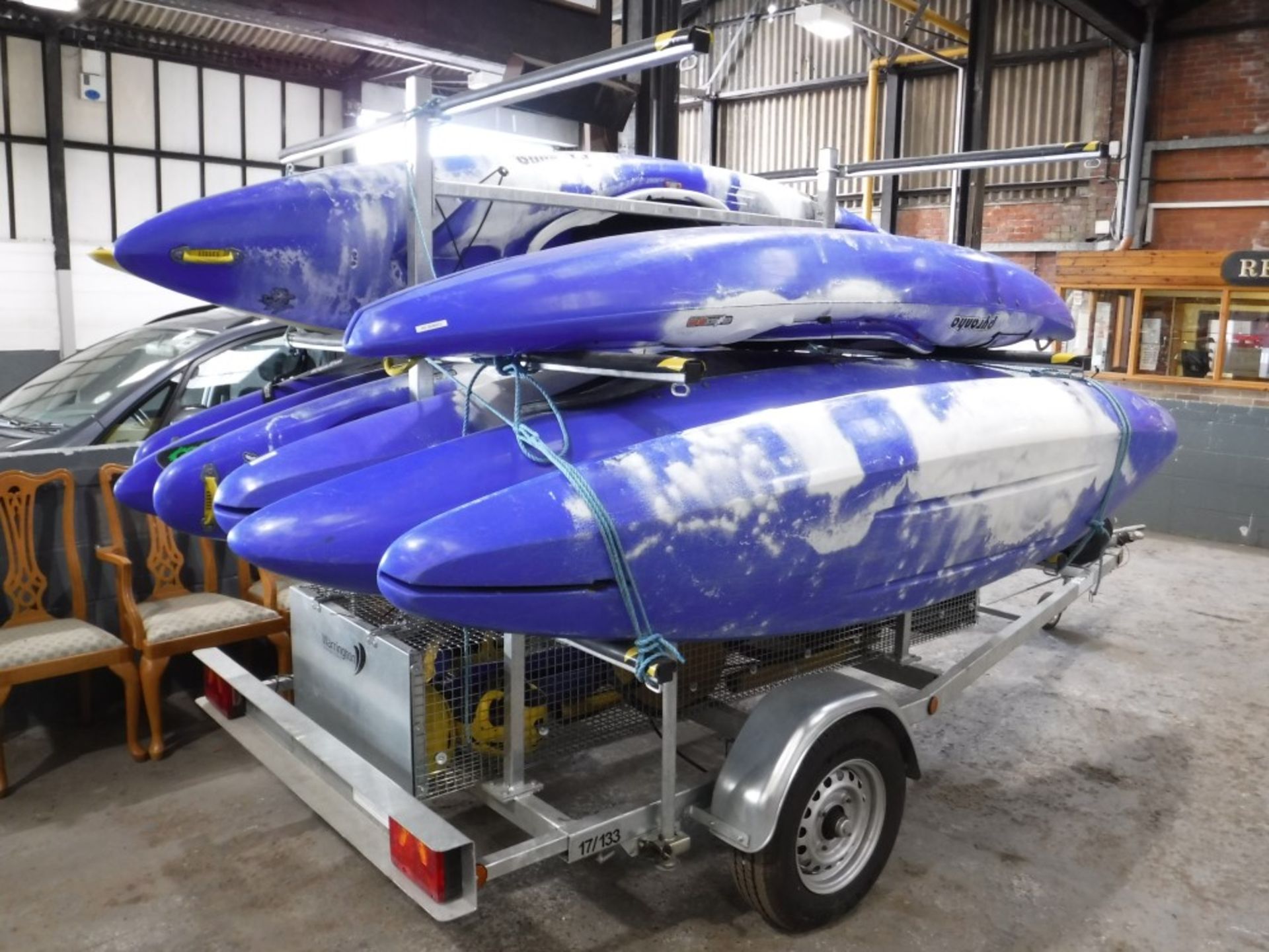 TRAILER C/W 9 KAYAKS / CANOES (DIRECT COUNCIL) [+ VAT] - Image 2 of 2
