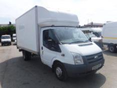 59 reg FORD TRANSIT 115 T350L RWD BOX VAN, 1ST REG 09/09, TEST 09/18, 208560M NOT WARRANTED, V5