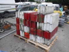 2 PALLETS OF ROAD DIVIDING BLOCKS [NO VAT]