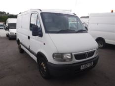 02 reg VAUXHALL MOVANO DTI 2800 SWB (DIRECT NHS) 1ST REG 08/02, 68409M NOT WARRANTED, OLD STYLE V5