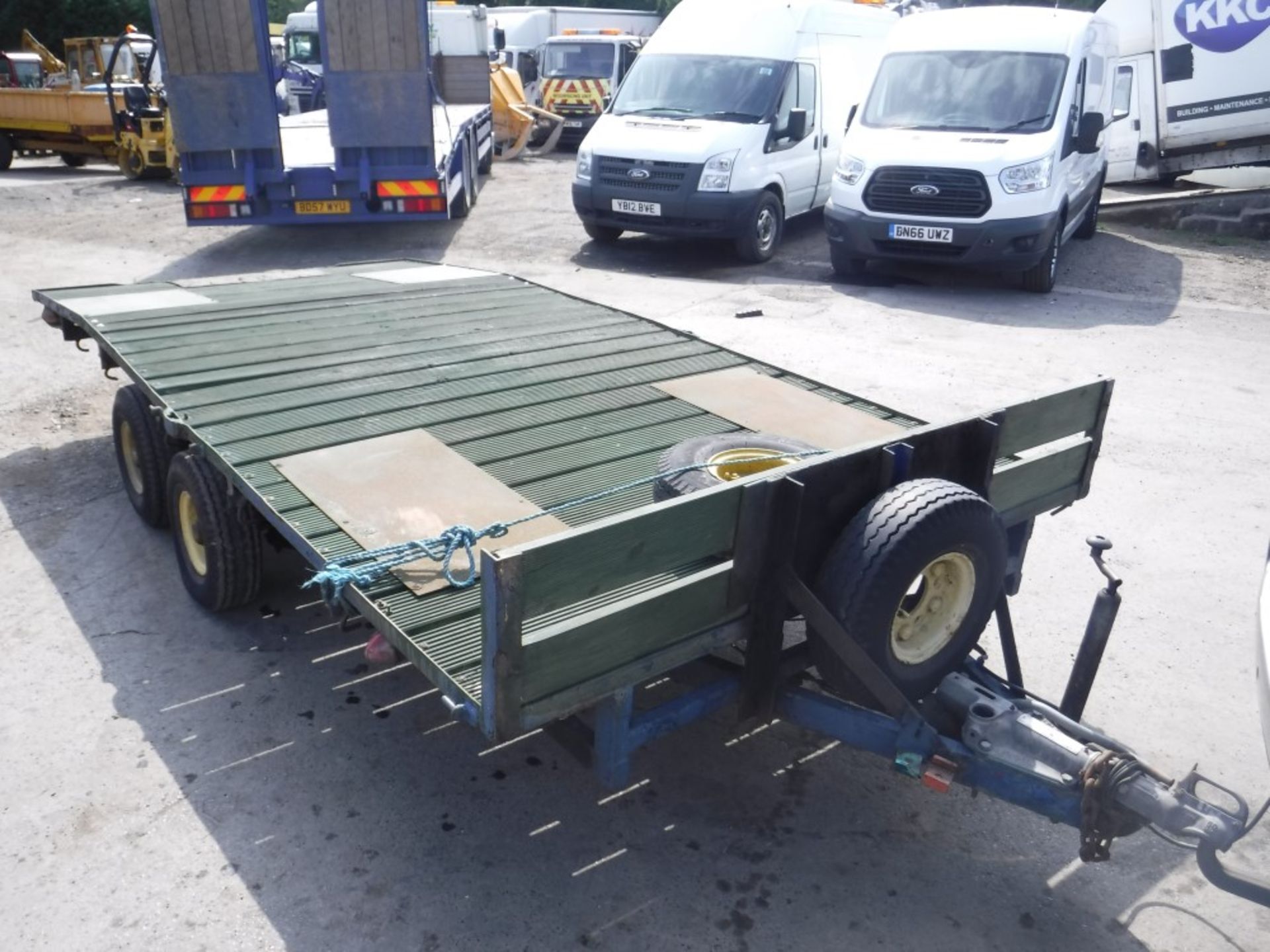 CAR TRANSPORTER TRAILER C/W 2 SPARE WHEELS & RAMPS [NO VAT]