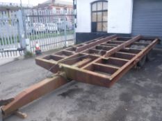 TWIN WHEELED PLANT TRAILER CHASSIS [NO VAT]