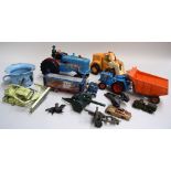 A large collection of toy vehicles with manufacturers including Dinky and Corgi amongst others