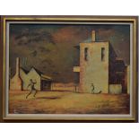 Thee Pictures: John Cooper - Watercolour of a Country Church,