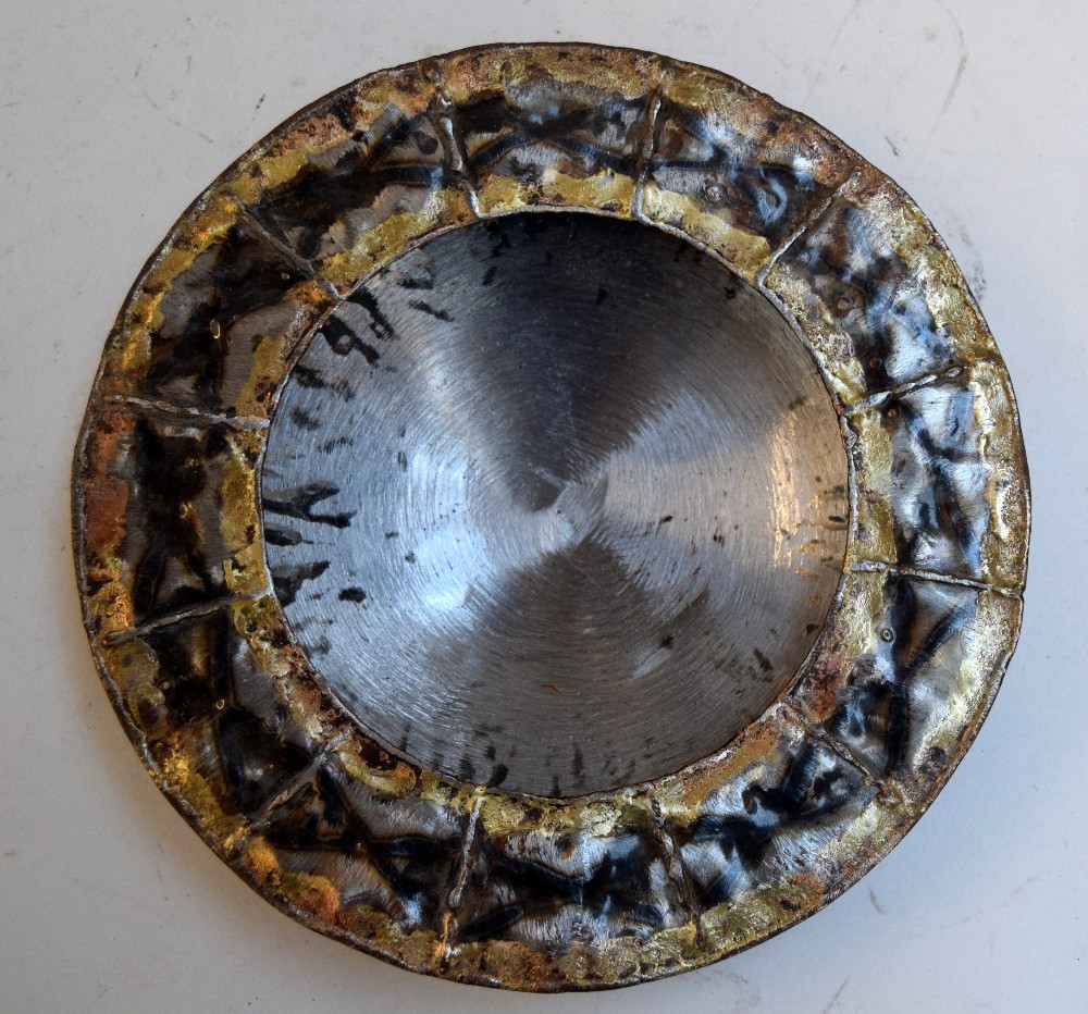 A polished metal bowl finished with lacquer hand made in Devon by Kerry David Whittle 23. - Image 2 of 2
