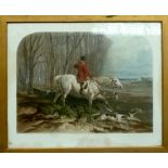 After Harry Hall, a coloured engraving of the Fitzwilliam Hunt "Drawn Blank",