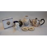 A mixed lot to include: an EPNS teapot,