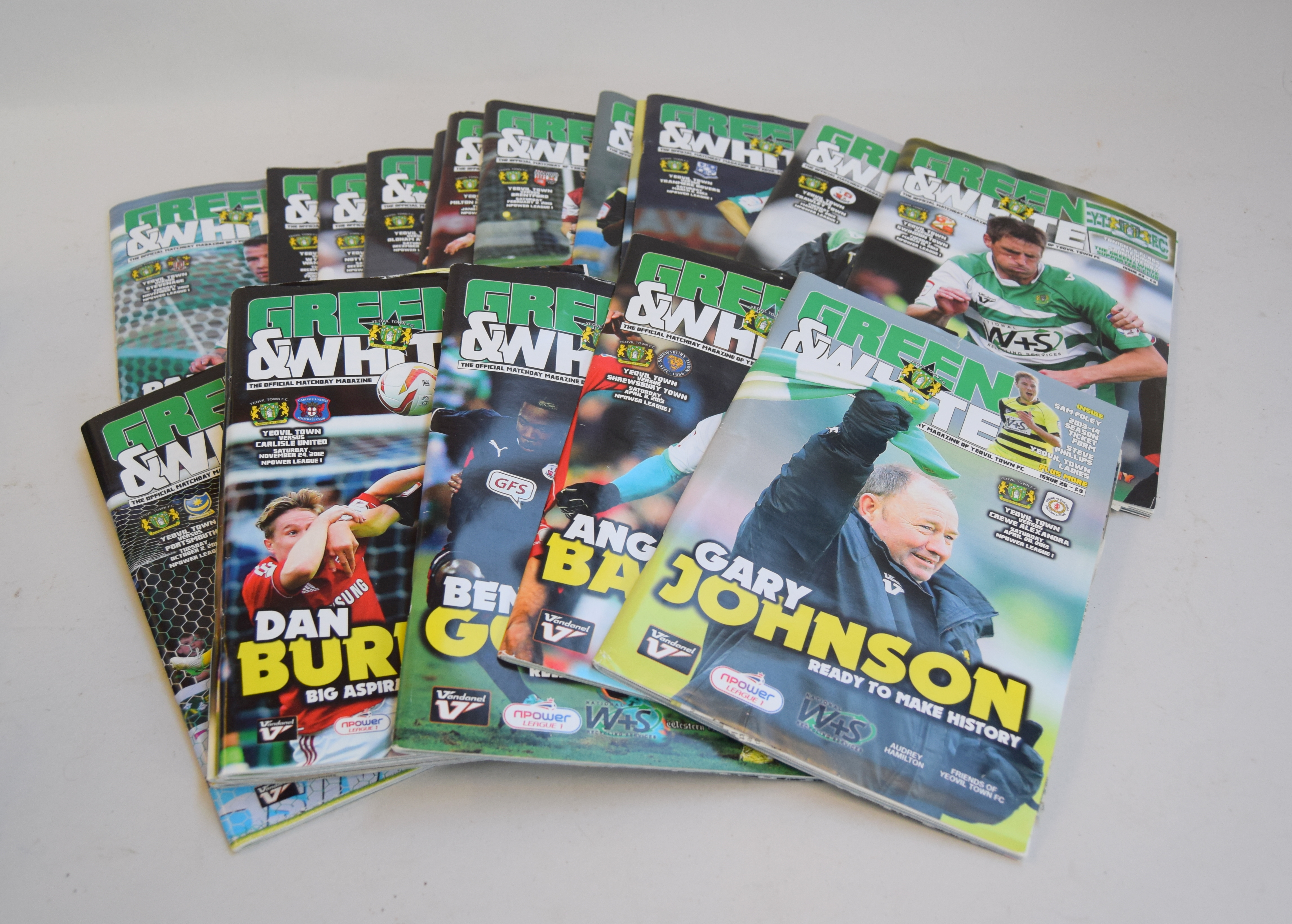 A large selection of Yeovil Town FC football programmes