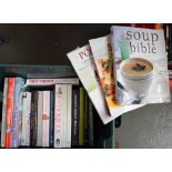 A box of cookery books including Delia Smith and Nigella Lawson amongst others