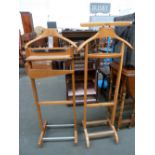 two gent's suit/clothes rails,