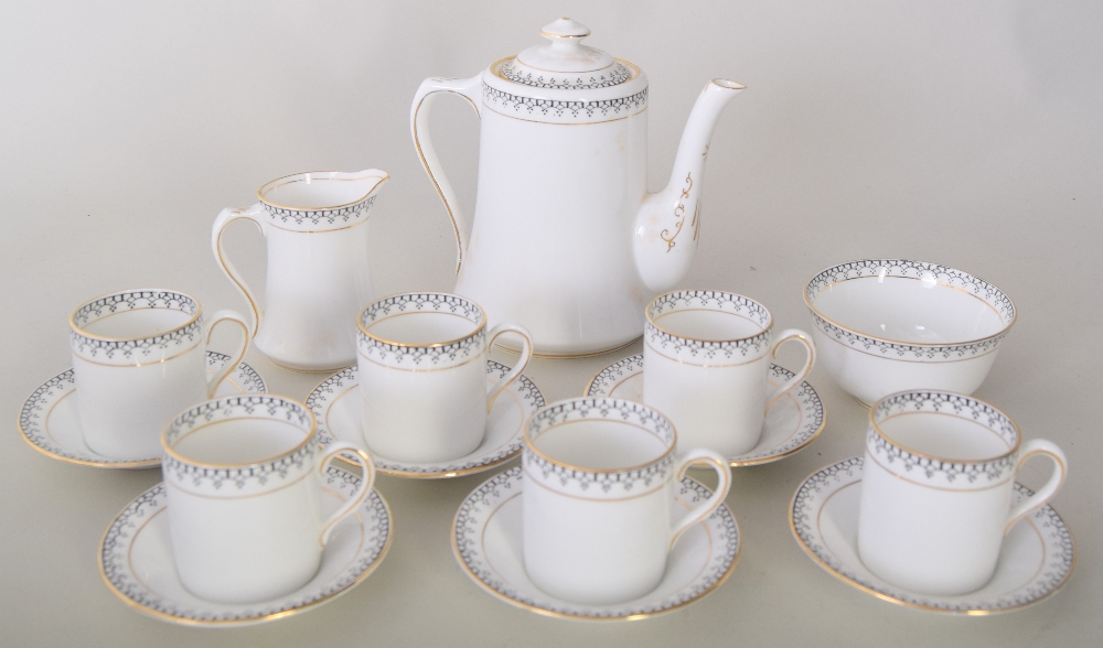 A fine Royal Albert coffee set including coffee pot, six coffee cans and saucers, - Image 3 of 3