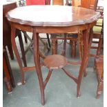 A mahogany occasional table with undershelf
