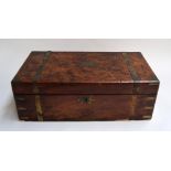 A Regency writing box in walnut with fitted interior 50 x 18 x 26cm