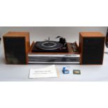 Deccasound 603 integrated playing deck and amplifier plus two external speakers with instructions