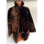 Vintage beaver fur jacket, the fur soft, light and richly coloured, good strong silk lining,