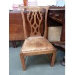 Oak nursing chair with drop in leather seat