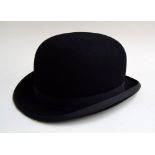 A gent's bowler made by Moss Bros,