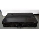 A black painted joiner's work box,