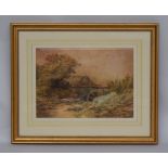 19th Century European School, The River Mill, watercolour on paper, framed,