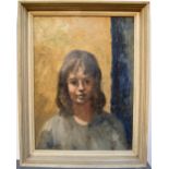 Portrait of a girl, unsigned, oil on canvas, 39 x 29cm,