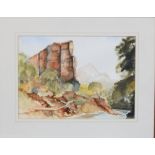 20th Century British School, View Through the Ravine, watercolour on paper,