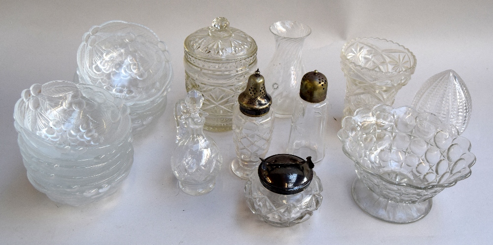 A selection of crystal cut glass to include twelve trifle bowls with cherry/leaf decoration to the - Image 2 of 2