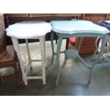 Two painted occasional tables