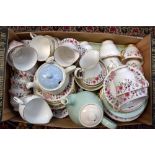 A quantity of vintage tea wares.