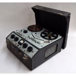 A Ferrograph Reel to Reel portable tape recorder,